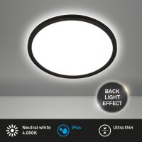 Deckenleuchte Briloner Badlampe 18 Watt LED Schwarz 29 cm...