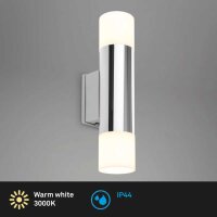 Badleuchte Briloner 2 x GU10 4,8 Watt LED Spiegelleuchte...