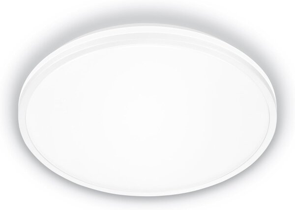 Deckenleuchte Briloner 8,5 Watt LED Ultraenergieeffizient Deckenlampe Weiß 33 cm