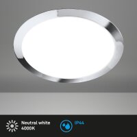 Badleuchte Briloner 12 Watt LED Deckenlampe IP44 Chrom...