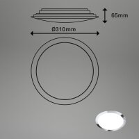 Badleuchte Briloner 12 Watt LED Deckenlampe IP44 Chrom 1250 Lumen Neutralweiß