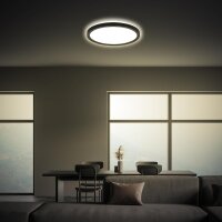 Deckenleuchte Briloner 16 Watt LED Schwarz Deckenlampe 4000K 24 cm