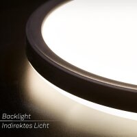 Deckenleuchte Briloner 16 Watt LED Schwarz Deckenlampe 4000K 24 cm