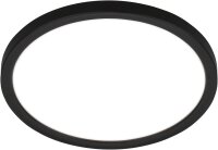 LED Deckenleuchte, Schwarz, 16 Watt, 1900lm, 4000K, Backlight-Effekt, Ø 24 cm – Briloner