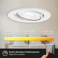 Einbauleuchten Briloner 3 x GU10 5 Watt LED Lichtfarbe / Dimmbar über Schalter Einbauspots weiß 400 Lumen