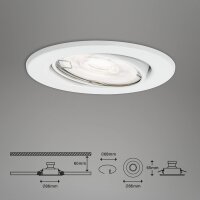 Einbauleuchten Briloner 3 x GU10 5 Watt LED Lichtfarbe / Dimmbar über Schalter Einbauspots weiß 400 Lumen