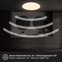 Deckenleuchte Briloner 24 Watt LED Sensor IP54 Deckenlampe 35 cm