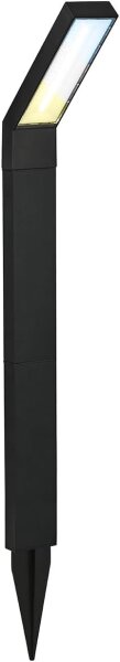 Solarleuchte Briloner Wegelampe 1 Watt LED Beetleuchte Erdspieß Schwarz CCT Gartenlampe Alu
