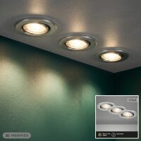 Einbauleuchten Briloner 3 x 4,9 Watt LED Aluminium Spots...