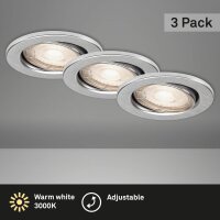 Einbauleuchten Briloner 3 x 4,9 Watt LED Aluminium Spots...