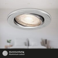 LED Einbauleuchten, Aluminium, Bohrloch 6,8 cm, 3x4,9W, Ø 8,6 cm – Briloner