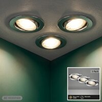 Einbauleuchten Briloner 3 x 4,9 Watt LED Chrom Spots...