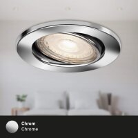 Einbauleuchten Briloner 3 x 4,9 Watt LED Chrom Spots Einbaulampen