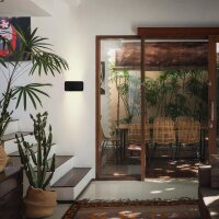 Akku-Leuchte Briloner 2 Watt LED Schwarz Wandlampe Touchdimmer Wandleuchte indirektes Licht