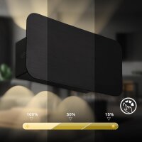 Akku-Leuchte Briloner 2 Watt LED Schwarz Wandlampe Touchdimmer Wandleuchte indirektes Licht
