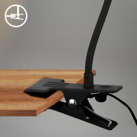 Klemmleuchte Briloner 3,5 Watt LED Klammerlampe Schwarz