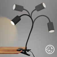 Klemmleuchte Briloner 3,5 Watt LED Klammerlampe Schwarz