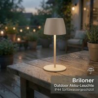 Akku-Leuchte Briloner 2,5 Watt LED Beige Tischleuchte...