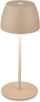 Akku-Leuchte Briloner 2,5 Watt LED Beige Tischleuchte Touchdimmer IP44 Tischlampe