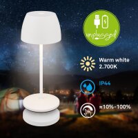 Akku-Leuchte Briloner 1,5 Watt LED Ladestation Weiß...