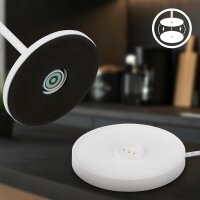 Akku-Leuchte Briloner 1,5 Watt LED Ladestation Weiß Tischleuchte Touchdimmer IP 44 Tischlampe