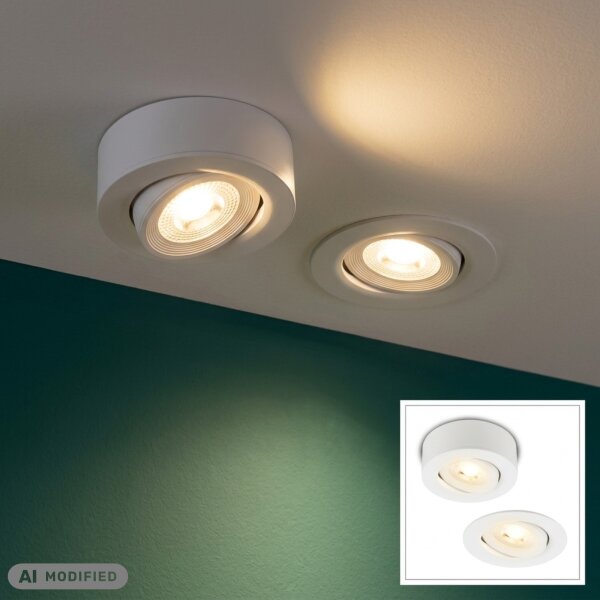 Einbauleuchte Briloner LED 5 Watt Aufbauleuchte warmweiß Einbauspot