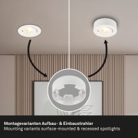 Einbauleuchte Briloner LED 5 Watt Aufbauleuchte warmweiß Einbauspot