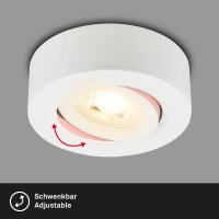 LED Einbauleuchte Ein- & Aufbau, Weiß, Bohrloch 7,6 cm, 5 Watt, Ø 9,3 cm – Briloner