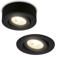 Einbauleuchte Briloner LED Schwarz 5 Watt Aufbauleuchte 500 Lumen Spot