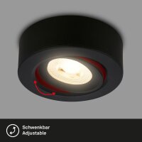 Einbauleuchte Briloner LED Schwarz 5 Watt Aufbauleuchte 500 Lumen Spot