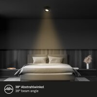 Einbauleuchte Briloner LED Schwarz 5 Watt Aufbauleuchte 500 Lumen Spot