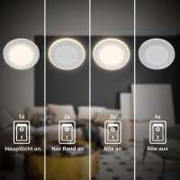 LED Einbauspots Einbauleuchten Stufenschaltung, Chrom-matt, Bohrloch 6,8 cm, 3x4,9W – Briloner