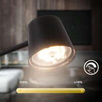 Akku-Leuchte Briloner Stehlampe 6 Watt LED Standleuchte Schwarz leseleuchte Touchdimmer