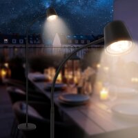 Akku-Leuchte Briloner Stehlampe 6 Watt LED Standleuchte Schwarz leseleuchte Touchdimmer