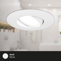 Einbauleuchte Briloner 3er Set Weiß LED IP65 dimmbare Einbaulampen Neutralweiß 4,9 Watt