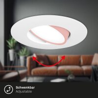 Einbauleuchte Briloner 3er Set Weiß LED IP65 dimmbare Einbaulampen Neutralweiß 4,9 Watt
