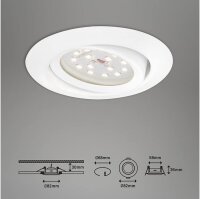 Einbauleuchte Briloner 3 x 3,5 Watt LED Einbauspot dimmbar über Schalter 3er Set je 350 Lumen Weiß warmweiß