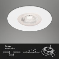 Einbauleuchte Briloner LED 3er Set Weiß 4,9 Watt IP44 Einbau Spot