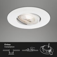 Einbauleuchte Briloner LED dimmbar 4,9 Watt Weiß Einbaulampe beweglich Spot