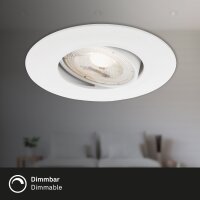 Einbauleuchte Briloner LED dimmbar 4,9 Watt Weiß Einbaulampe beweglich Spot