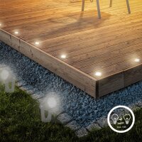 Bodeneinbauleuchten Briloner Connect to Shine LED 3er Set Erweiterungsset IP67 Silber 12V 1 Watt
