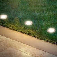 Bodeneinbauleuchten Briloner Connect to Shine LED 3er Set Erweiterungsset IP67 Silber 12V 1 Watt