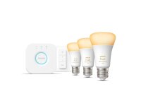 Leuchtmittel Philips Hue Starter-Set „Weißton“ – 3× E27-Lampen 1100lm + Hue Bridge + Dimmschalter