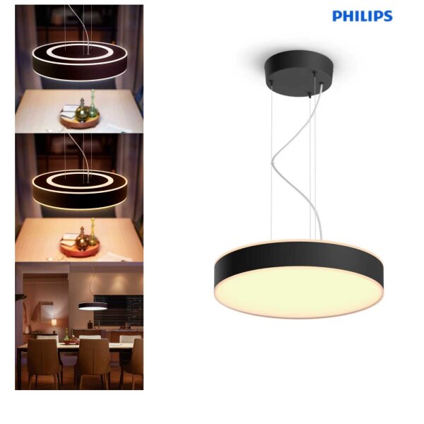 Philips Hue Pendelleuchte „Enrave“ Ø42,5cm – Weißtonsteuerung, Bluetooth, inkl. Dimmschalter