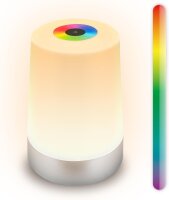 Akku-Tischleuchte Akku-Leuchte, Chrom-matt, 2,8 Watt, 280lm, Touchdimmer, IP44 – Briloner
