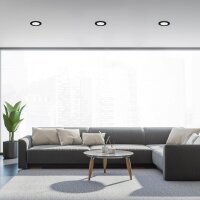 Einbauleuchten Briloner 6 Watt LED 3er Set Schwarz Spots...