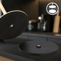 Akku-Leuchte Briloner 3,5 Watt LED Tischleuchte RGBW Beige Touchdimmer IP44 mit Ladestation Tischlampe