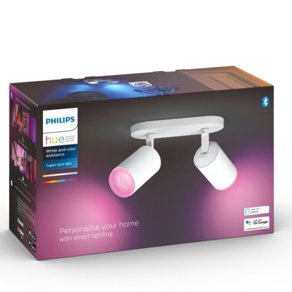 Strahler Philips HUE Fugato 2er Spot smart LED 5,7 W Deckenlampe RGB