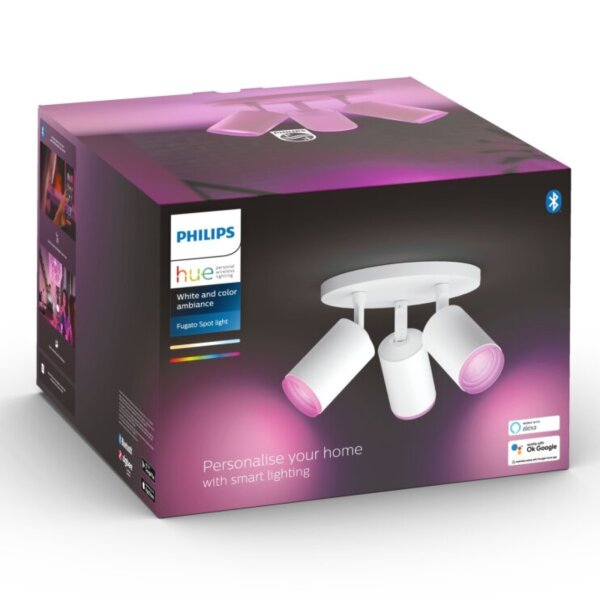 Strahler Philips HUE Fugato smart 3 x 5,7 Watt LED Weiß Spot Deckenlampe RGB