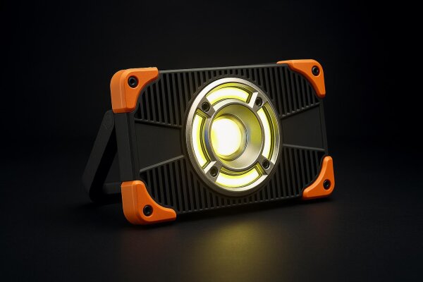 LED Arbeitsleuchte Arbeitslicht Lautsprecher, Schwarz / Orange, 10 Watt – Smartwares